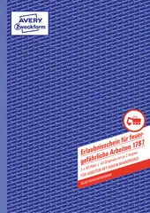 AVERY Zweckform Erlaubnisschein f. feuergefährliche Arbeiten