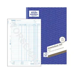 AVERY Zweckform Formularbuch "Inventurbuch", A4, 50 Blatt