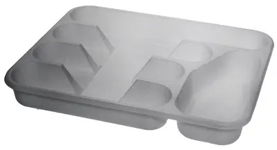 plast team Range-couverts, 5 compartiments, argent