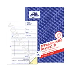 AVERY Zweckform Formularbuch "Auftrag/Lieferschein/Rechnung