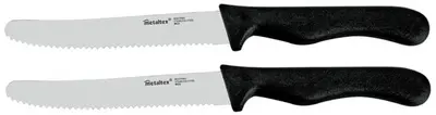 metaltex Couteau pour casse-croûte Basic, set de 2, noir
