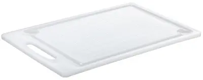 plast team Planche à découper avec rainure à jus, blanc