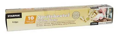 STARPAK Poche à dresser PEBD, transparent, 1,8 l, pack de 10