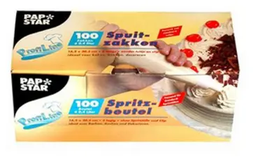 PAPSTAR Poche à dresser en PEBD, transparent, 0,4 l