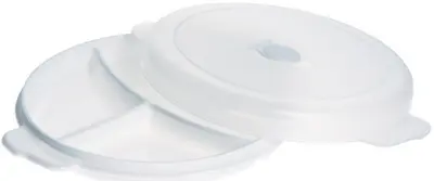 plast team Assiette à micro-ondes Micro, 3 compartiments