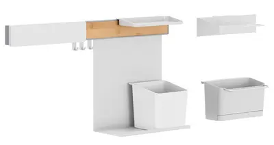 tesa KITCHEN Kit combi XL, 9 pièces, blanc