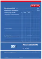 herlitz Formularbuch "Kassenbericht 501" DIN A5, 50 Blatt
