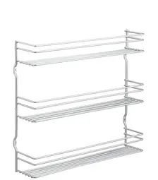metaltex Étagère à épices Pepito 3, 3 niveaux, argent