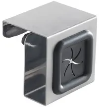 metaltex Porte-serviette, pour accrocher, carré, argent/gris
