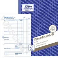 AVERY Zweckform Formularbuch "Kassenbericht", A5, 50 Blatt