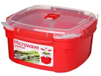 Sistema Boîte pour micro-ondes MEDIUM STEAMER, 2,4 l, rouge