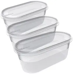 plast team Set de 3 boîtes de congélation Helsinki, 0,8 L