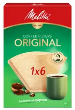 Melitta Filtre à café arôme "1x6", marron nature