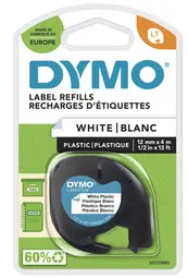 DYMO Ruban d'étiquette LetraTag, papier, 12 mm x 4 m