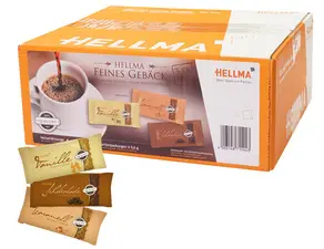 HELLMA Biscuits fins mix de 3, emballage unitaire, dans un