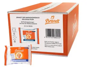 Brandt Biscotte, emballage individuel dans un carton
