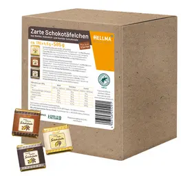 HELLMA Mini-tablette de chocolat belge, dans un carton