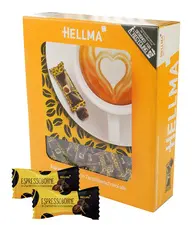 HELLMA Grains espresso enrobés de chocolat noir, dans un
