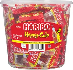 HARIBO Bonbon gélifié aux fruits HAPPY COLA Minis, boîte
