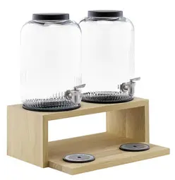 APS Distributeur à boisson VALO, 2 x 7 ml, verre/chêne