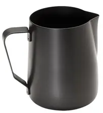 APS Pichet à lait universel, acier inoxydable noir, 0,6 l