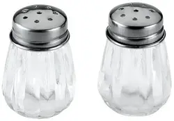 metaltex Salière et poivrière, verre/inox, set de 2