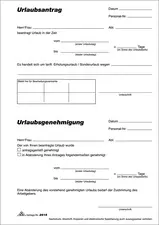 RNK Verlag Formulaire "demande de congé", bloc, format A5