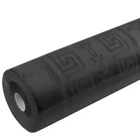 PROnappe Nappe en papier damassé, (l)1,18 x (L)6 m, noir
