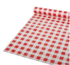 STARPAK Nappe en film "Carreau", rouge / blanc