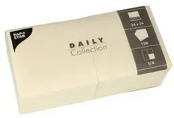 PAPSTAR Serviette cocktail, 240 x 240 mm, 3 couches, crème