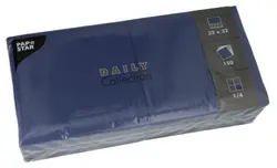PAPSTAR Serviettes, 320 x 320 mm, 3 couches, bleu foncé