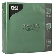 PAPSTAR Serviettes, 320 x 320 mm, 3 couches, vert foncé