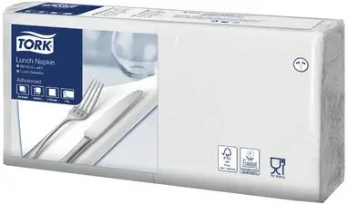 TORK Serviette Lunch, 328 x 325 mm, 2 couches, blanc
