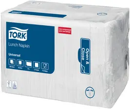 TORK Serviette Lunch, 325 x 325 mm, 1 couche, blanc