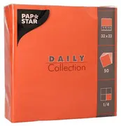 PAPSTAR Serviettes, 320 x 320 mm, 3 couches, orange