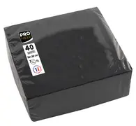 PROnappe Serviette de table jetable, 380 x 380 mm, noir