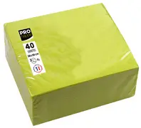 PROnappe Serviette de table jetable, 380 x 380 mm, vert kiwi