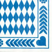 PAPSTAR Serviette à motif "Bleu bavarois", 330 x 330 mm