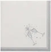 PAPSTAR Serviette "ROYAL Collection Festivities", argent