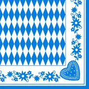 PAPSTAR Serviette à motif "Bleu bavarois", 400 x 400 mm