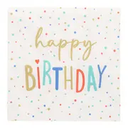 PAPSTAR Serviette à motif "Happy Birthday", 330 x 330 mm