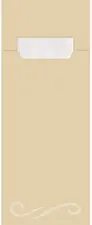 HYGOSTAR Pochette à couverts Classic, plié 1/8, crème/blanc