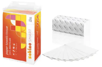 satino by wepa Essuie-mains Smart, 240 x 230 mm, blanc
