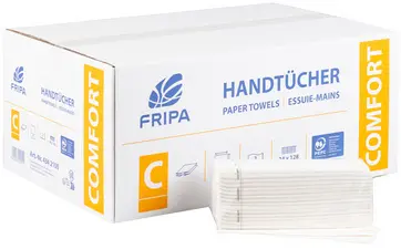 Fripa Essuie-mains COMFORT, 250 x 330 mm, pli C, extra blanc