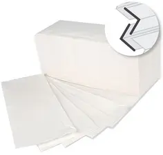 HYGOCLEAN Essuie-mains, 250 x 210 mm, pliage V/ZZ, blanc