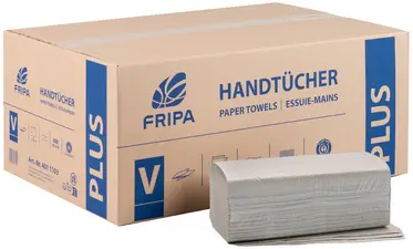 Fripa Essuie-mains PLUS, 250 x 230 mm, pli en V, naturel