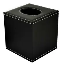 deflecto Distributeur de mouchoirs, carré, noir