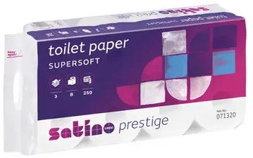 satino by wepa Papier toilette Prestige, 3 couches, blanc