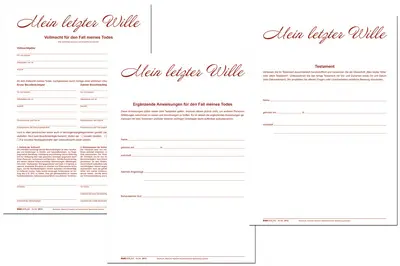 RNK Verlag Vordruck Testament "Mein letzter Wille