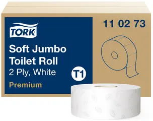 TORK Papier toilette grand rouleau Jumbo, 2 couches, blanc